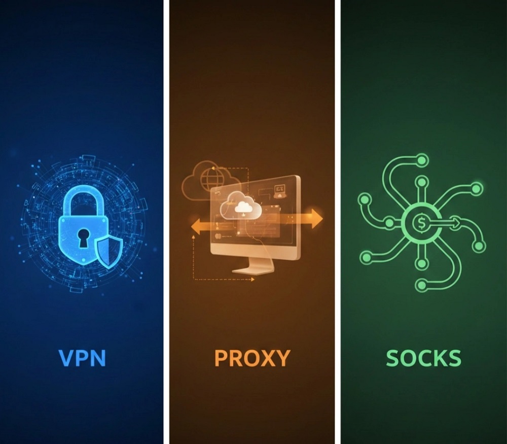 تفاوت VPN پروکسی و SOCKS؛ کدام گزینه برای نیاز شما مناسب‌تر است؟